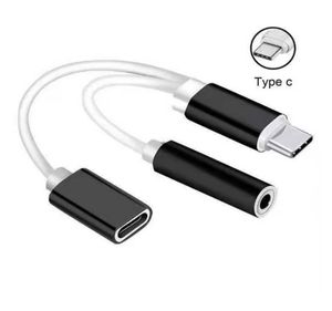 USB-Typ-C bis 3,5 mm Jack Aux-Kopfhörer-Audio-Splitter-Konverter-Adapterkabel für Note 10 20 S20 Ultar S21 Galaxy Z Fold 2 Flip Mobile Telefon