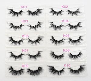 Mink rzęsy Fuluffy Cruety 100 3D NORELASHES 3D EYEYLASH VENDOR K SERIING Mink Lash9962114