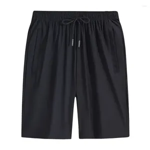 Men's Shorts Summer Men Casual Beach Homme Ice Silk Cool Comfortable Breathable Stretch Slim Fit Quick Dry Sports Male Big Size 5XL