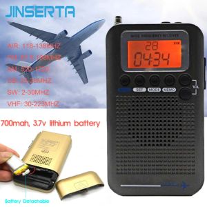 Аксессуары Aircraft Band Radio Receiver VHF Портативный полноразмерный радиоприемник для Air/FM/AM/CB/VHF/SW Radio 2020 NEW