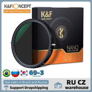 K F -koncept 6772mm 2in1 nd Filter Fader 5stop ND2ND32 CPL Circular Polarizing Ultrathin Cleaning trasa för kamera Len 240327