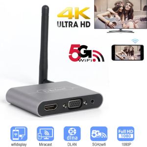 Shavers mirascreen x6w plus stick tv 5g 4k wireless wifi display dongle adapter hdmicompatible vga audio video converter al telefono