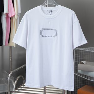 Märke topp qaulity sommar skjortor män designer t shirt ren bomull tees broderi t skjortor vita svarta avslappnade par korta ärmar tee bekväm för män och kvinnor