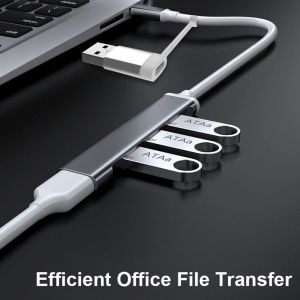 USB 3.0 2.0 Hub 4 Porte Multi Splitter Tip C USB HUB Dock 3.0 Çok Portlu USB Splitter Genişletici PC Bilgisayar için