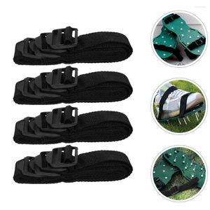 Decorative Flowers 16 Pcs Shoe Laces Lawn Scarifier Adjustable Aerator Shoes Strap Manual Patio Grass Spiked Straps Nail