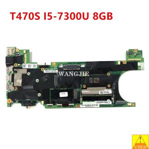 Placa -mãe usada para a placa -mãe Lenovo T470S DT471 NMB081 I57300U 8GB RAM FRO 01ER064 100% totalmente testado