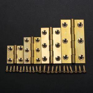 2 pezzi di cerniera della porta in ottone I raccordi per mobili per mobili decorativi hardware della cerniera di gioielli in legno con viti 1/1,5/2/2,5 pollici