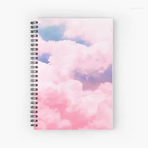 Caderno em espiral de nuvens coloridas para homens homens Memorando no bloco de 120 páginas