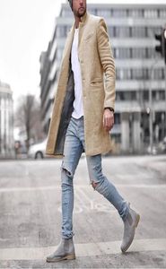 Männer Lange Wollmäntel Solid Color Casual Business Jackets Jacke Mode Kleidung Outwear Strickjäger plus Größe 3xL4997560