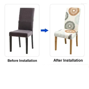 Sandalye kapakları ayarlanabilir set yemek odası streç jakard koltuk slipcover çıkarılabilir yüksek arka sandalyeler elastik kapak