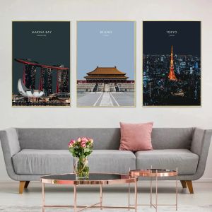 Азиатский ландшафтный холст плакат Китай Япония Индия Таиланд настенные художественные картинки для гостиной спальни.