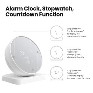 Avatto Tuya WiFi Smart Temperatur- und Feuchtigkeitssensor Battery Powered Smart Home Security, Arbeit mit Alexa Google Home arbeiten