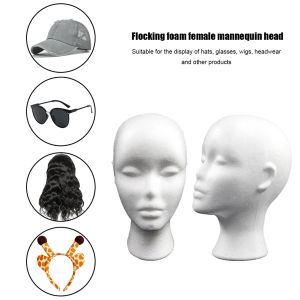 1 PC Female & Male Styrofoam Foam Mannequin Manikin Head Model Hat Sunglasses Display Mannequin Head Hat Wig Display Stand Rack