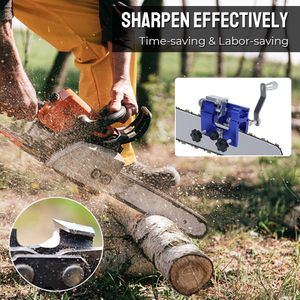 Wood and Garden Sharpening With 3 Grinding Rod Woodworking Chainsaw Sharpener Electric Saws Repair Tools Hand-operated