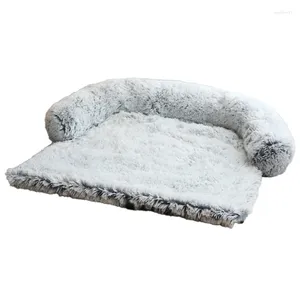 Kennels Dog Bed Warm Soft Long Plush Pet Cushion Sofa For Winter Indoor Snooze Sleeping Small Medium Large Dogs Durable