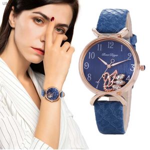 Wristwatches Luxury Women 2021 Fashion es Mobile peacock diamond Elegant Ladies Wristes Female Quartz Clock With Blue Leather240409