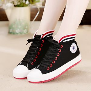 2024 Autumn New High Top Canvas Shoes for Girls, Women's Shoes, Junior High School, Senior High School, Student Board Shoes, Women's Casual Sports Shoes