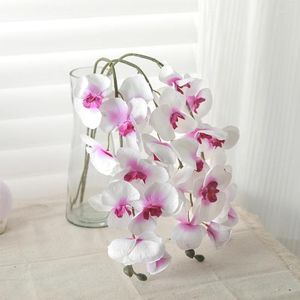 Dekoratif çiçekler 66cm yapay ipek orkide şubesi düğün ev dekorasyon oturma odası doğum günü partisi Noel sahte düzenleme