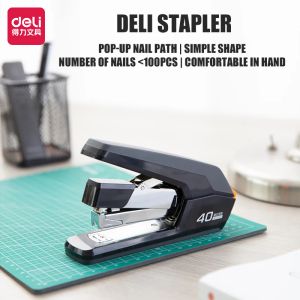 Stapler Deli Stapler Popup Staple Channel Safe и Upply Specler School Office поставляет белые/черные/синие канцелярские товары Stapler