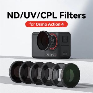 Aksesuarlar 1 DJI OSMO eylemi için su geçirmez lens filtresi ayarlayın 4 CPL UV ND 8 16 32 64 Filtreler Aksiyon Kamera Aksesuarları Set