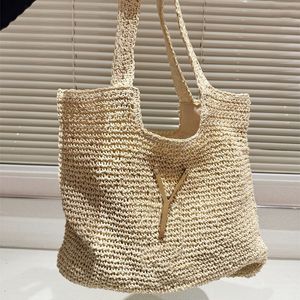 Woman Straw Shoulder Bags Raffia Designer Bag Handbag Luxury Beach Tote Bags Letters Large Capacity 5A 2024