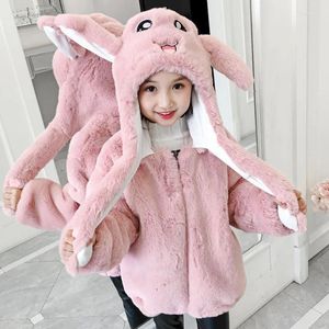 Down Coat Girls gepolsterte Baumwollkleidung 2024 Winterstil Big Boy Kinder Dicke Wolle Wolle Sweater Direkter Verkauf