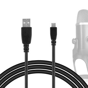 Acessórios Geekria para criadores USB a micro USB Cabo de microfone 9 pés / 2,8 m, compatível com azul yeti x, yeti nano, bonaok g50, x39