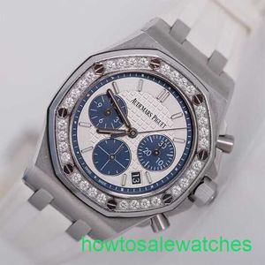 AP Funkcjonalny zegarek na nadgarstek Epos 26231 Royal Oak Panda twarz Women Fine Stal Diamond Watch Automatyczne maszyny Szwajcarskie zegarek Słynny luksusowy zegarek
