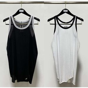 2024SS Summer Black White Slicing Kamizelka Top Gorąca wyprzedaż Kobiety i mężczyźni luźne Casual Classic Tank Top na zewnątrz zużycie codzienne ubrania FZ2404093