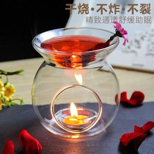 Candle Holders 2024 Design Tea Light Refine Oil Holder 2 In 1 Glass Material Manul Craft