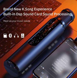 Bezprzewodowy mikrofon kondensatorowy do telefonu Karaoke Bluetooth głośnik mikro wbudowany karta dźwiękowa Zmieniacz głosu 2106103926869