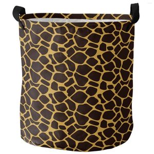 Tvättväskor leopard djur mode smutsig korg fällbar rund vattentät hem arrangörskläder barn leksak förvaring