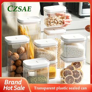 Storage Bottles Transparent Plastic Sealed Kitchen Cereal Box Food-grade Nuts Oats Coffee Beans Seasoning