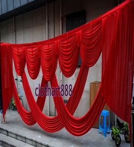 6m 20 stóp szerokości łupów na tło imprezowe tło Valance Wedding Wedding Back -Cloth Stage Curtain Dekoracje Stylista Piękna 6253569