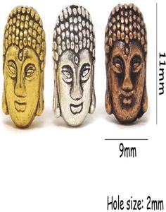 Tsunshine -komponenter Buddha små andliga metallpärlor blandar färger silvergoldbronze distans för smycken tillverkning armband1292112