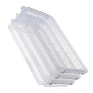 3 Packs Clear Stackable Storage Box mit Schnallen, A4+ Dokumentpapier -Datei -Schutzorganisator, tragbarer Projektfall