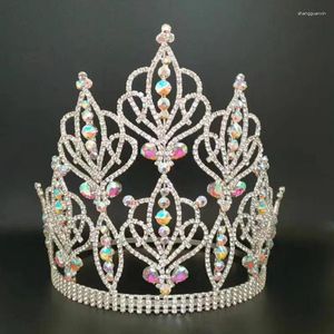 ヘアクリップ魅力的なアクセサリー大きな背の高いページェントティアラスとクラウンの美しさの王冠の誕生日