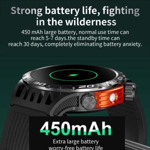 2024 NYA MEN SMART WACK COMPASS Outdoor Sports Waterproof Watches Health Monitoring Bluetooth Call With LED Lighting Smartwatch