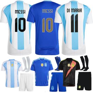 2024 Soccer Jerseys Argentina Messis 24 25 MAC Allister Dybala di Maria Martinez de Paul Maradona barn barn kit män målvakt fotbollströja