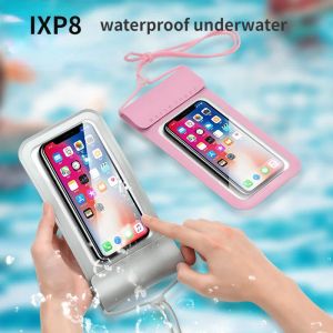 IPX8 Universal wasserdichtes Gehäuse für iPhone 12 11 13 Pro Max X XS 14 Huawei Xiaomi Samsung Hülle Wasserschutzmobile Mobiltelefonabdeckung