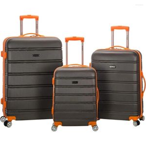 Suitcases Melbourne Hardside Expandable Spinner Wheel Luggage Charcoal 3-Piece Set (20/24/28)