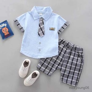 Clothing Sets Casual baby boys clothes sets solid color cotton baby kids short sleeve shirt shorts 2pcs summer fashion