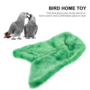 居心地の良いコーナーフリース鳥の毛布暖かいオウムハウスベッドぬいぐるみケージサングルハットシェルターハンモックおもちゃのパラキート