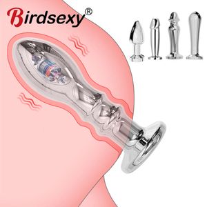 Vibratori anali in acciaio inossidabile per uomini Masturbatore prostatico MASSAGER Erotico per G Spot Spot Dildo Butt Plug Toys