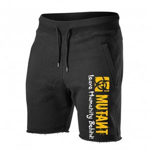 Herr shorts ny bomull springa shorts mens tryckt Bermuda gym fitness träning shorts mens jogging träning crossfit bottom j240409