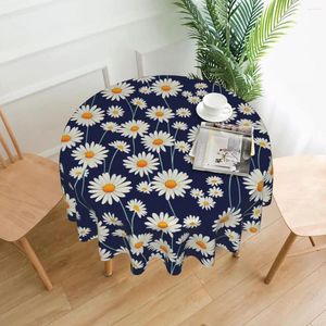 Bordduk Ditsy Floral Round Tabelduk Blue Blooming Grove Polyester Kawaii Wedding Birthday Party Design Cover