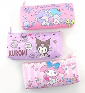 Cinnamoroll Kuromi Melody Pencil Case PU防水漫画ペンバッグ幼稚園オープニングギフト子供Toys7926566