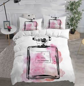 Duvet Cover grenzüberschreitend Cartoon Parfüm dreiköpfiger rosa Fabrikversorgung