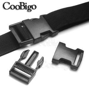 PLASTIC SIDA RELEASE BUCKLE Dual Justerbar spänne hundkrage bagage rembälte ryggsäck väska webbing tillbehör 40m 50mm 60mm