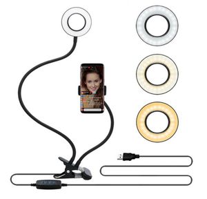 16cm Po Studio Selfie LED Ring Light with Cell Phone Mobile Holder for Youtube Live Makeup Camera Lamp for iPhone Samsung Xiaom4278679